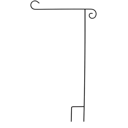 briarwood lane wrought iron black garden flag stand
