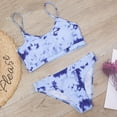 714 Year Girl Swimsuit 2024 New Tie Dye Two Piece Teenage Girl Bikini