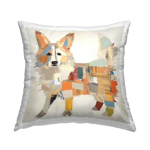 Stupell Industries Abstract Patterned Dog Decorative Printed Throw Pillow, 18 x 18