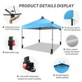 thumbnail image 3 of CROWN SHADES 10x10 Pop Up Canopy Patented Center Lock One Push Instant Outdoor Canopy Tent Sky Blue, 3 of 8