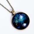 thumbnail image 2 of Galaxy Necklace Personalized Custom Photo Round Pendant Adjustable Stainless Steel Necklaces with Gift Box for Men Women Mothers Valentine's Jewelry Gift, 2 of 6
