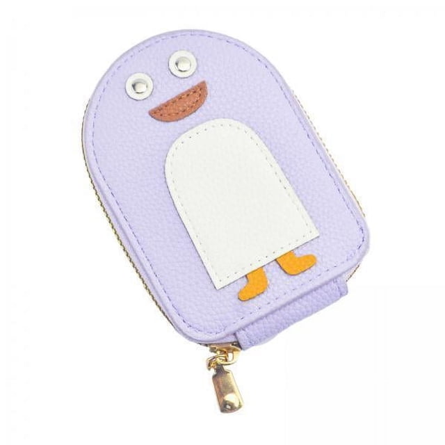Monedero con tarjetero,Tarjetero de cuero PU con pingüino,,estuche para tarjetas,Tarjetero con tarjetero, para mujeres y hombres,Bolsa de cambio de patrón elegante y
