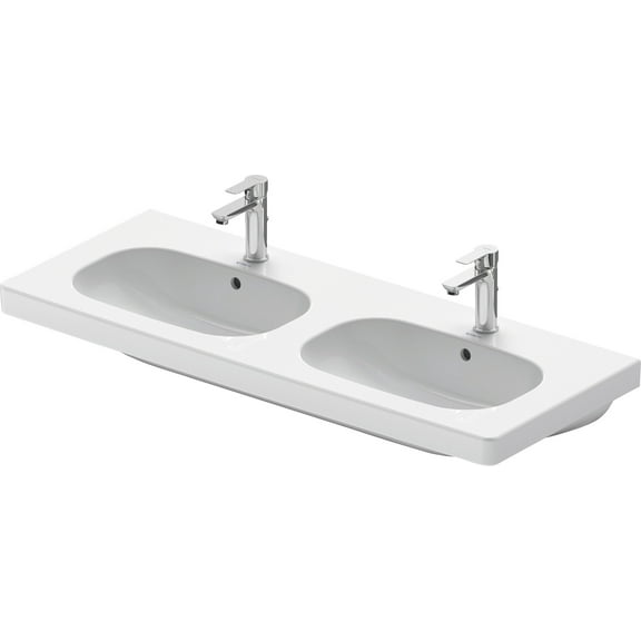Duravit 03481200002 D-Code 47-1/4" Ceramic Vanity Top - White / Glazed Underside