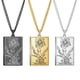 thumbnail image 1 of Dawapara-Juego de cartas de Tarot, collar con colgante, tarjetas de Tarot de Arcana mayor, joyería de acero inoxidable Fivean unisex, 1 of 2