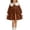 Brown, variant on XIYNBAOK Black Midi Dress Dresses for Girls Baby Dress Bridal Dress Holiday Dresses Christmas Outfit Girls Thanksgiving Outfit Toddler 2t Christmas, Khaki 5-6 Years