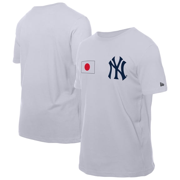 Men's New Era White New York Yankees Japanese Flag T-Shirt