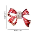 thumbnail image 5 of Red Enamel Bowknot Pin Multipurpose Fashion Accessory Stylish Outfit Enhancer, 5 of 8