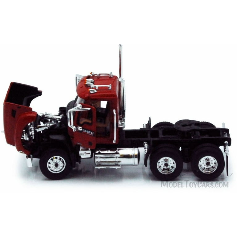 Mack Granite w/ Tri-Axle Lowboy Trailer, Red - First Gear