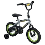 Huffy 12 in. Rock It Kids Bike, for Boys Ages 3 and up Years, Child, Grey Matte and Lime