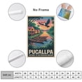 thumbnail image 2 of Pucallpa Peru Vintage Travel Poster with Rainforest Beauty And Evening Calm Canvas Poster, 2 of 8