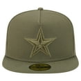 thumbnail image 2 of Men's New Era Olive Dallas Cowboys Color Pack A-Frame 59FIFTY Fitted Hat, 2 of 5