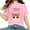Pink, variant on Lumivie Cute Tops For Women Summer Graphic Tshirts Shirts For Women Plus Size Blouses For Women Plus Size V Neck T Shirts For Women Cotton With Pocket