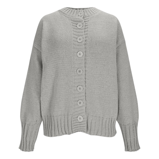 Cardigan pour Femmes Cardigan à Manches Longues Couleur Unie avec Boutons