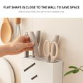 thumbnail image 6 of VBXOAE White Wall Mounted Knife Rack Hidden Punch Free Design Multi Functional Storage for Knives Utensils Safe Elegant Kitchen Organizer White, 6 of 7