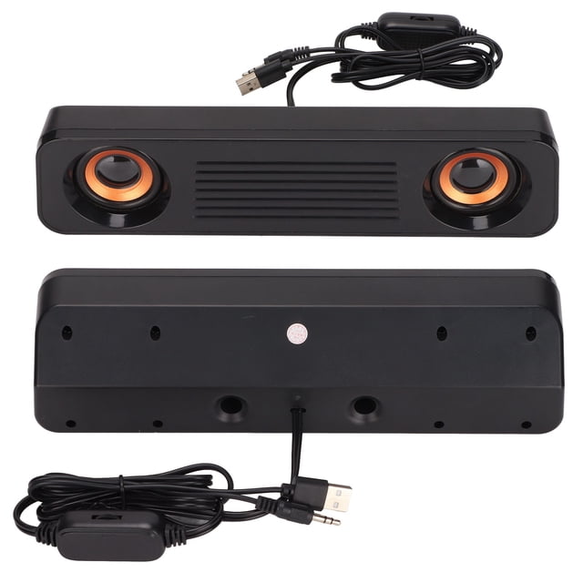 Long Speaker, 3.5mm Plug Wired Speaker Surround Sound Exquisite Appearance HiFi Compact for Computer for TV