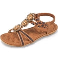 thumbnail image 7 of Ablanczoom Womens Sandals: Rhinestone Flower Comfortable Summer Flat Sandals for Women Beach Shoes, 7 of 7