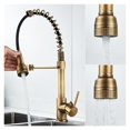 thumbnail image 4 of Deck Mounted Flexible Kitchen Faucets Pull Out Mixer Tap Black Hot Cold Kitchen Faucet Spring Style With Spray Mixers Taps ,Built To Last, 4 of 7
