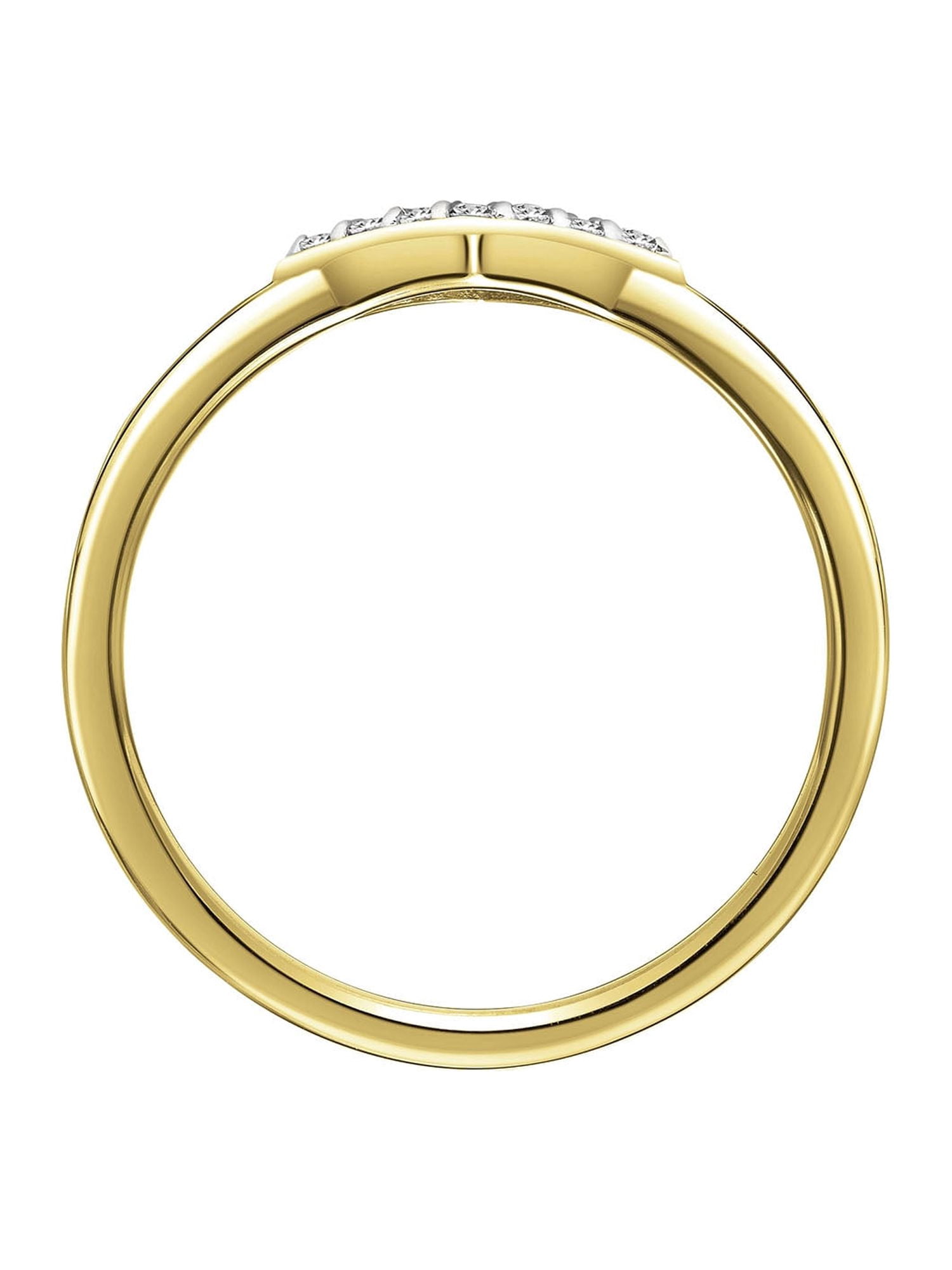 Keepsake 1/10 Carat T.W. Diamond Stacking Ring in 18K Yellow Gold over Sterling Silver