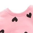 thumbnail image 4 of URMAGIC Spring Toddle Kids Little Girls Love Heart Sweatershirt Tops+Skirt Leggings Outfit Sets, 4 of 7