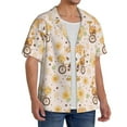thumbnail image 4 of Vsdgher Cute Bee Gnome1 Print Men's Wrinkle Free Untucked Cuban Shirt Business Casual Button Down Shirts Short Sleeve Shirt, 4 of 7