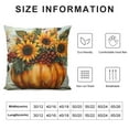 thumbnail image 5 of BCIIG Fall Throw Pillow Covers   Pumpkin Sunflower Leaves Autumn Season Farmhouse Decorative Pillow Cases for Sofa Bed Couch Harvest Thanksgiving Day Outdoor Home Decor 12x12in, 5 of 5