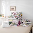 thumbnail image 4 of Erosebridal Pink Hummingbird Bedding Sets Full Size, Tropical Fruit Flower Comforter Sets with Sheets, Microfiber 7pcs, 4 of 5