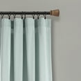 thumbnail image 5 of Lush Decor Linen Button Farmhouse Chic Solid Color Cotton Blend 3" Rod Pocket Light Filtering Window Curtain For Living Room and Bedroom, Blue/White, 108"L x 40"W, Single Panel, 5 of 8