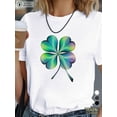 thumbnail image 1 of Teediy Celestial Vibrant Four Leaf Clover Women'S Comfit T-Shirt Tee For Adult, Men, Women, Teen, Teenager, Adolescent, Youth, 1 of 6