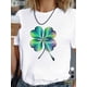 thumbnail image 1 of Teediy Celestial Vibrant Four Leaf Clover Women'S Comfit T-Shirt Tee For Adult, Men, Women, Teen, Teenager, Adolescent, Youth, 1 of 6