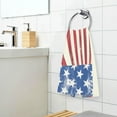 thumbnail image 5 of Dreamtimes Vintage American Flag Print Pure Cotton Hand Towels for Bath Decorative Guest Towels Fingertip Towels for Bathroom Spa Gym, 2-Piece, 16 x 28 inches, 5 of 7