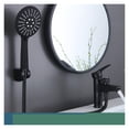 thumbnail image 1 of Matte Black Basin Faucet Single Handle Hot Cold Mixer With 3 Function Hand Showe Bathroom Washbasin Dual-Purpose Bath Faucet ,Effortless Installation, 1 of 7