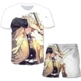 thumbnail image 1 of Cartoon Demon Slayer Trajes Ropa Niños Bebés Niños Niñas Verano Camisetas amp; Pantalones cortos Ropa Trajes Conjuntos de impresión 3D9T Gao Jinjia LED, 1 of 2