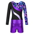 thumbnail image 6 of vastwit Girls Gymnastics Leotard with Shorts Active Clothes Set Metallic Ballet Dance Sports Outfits Neon Black 12, 6 of 7