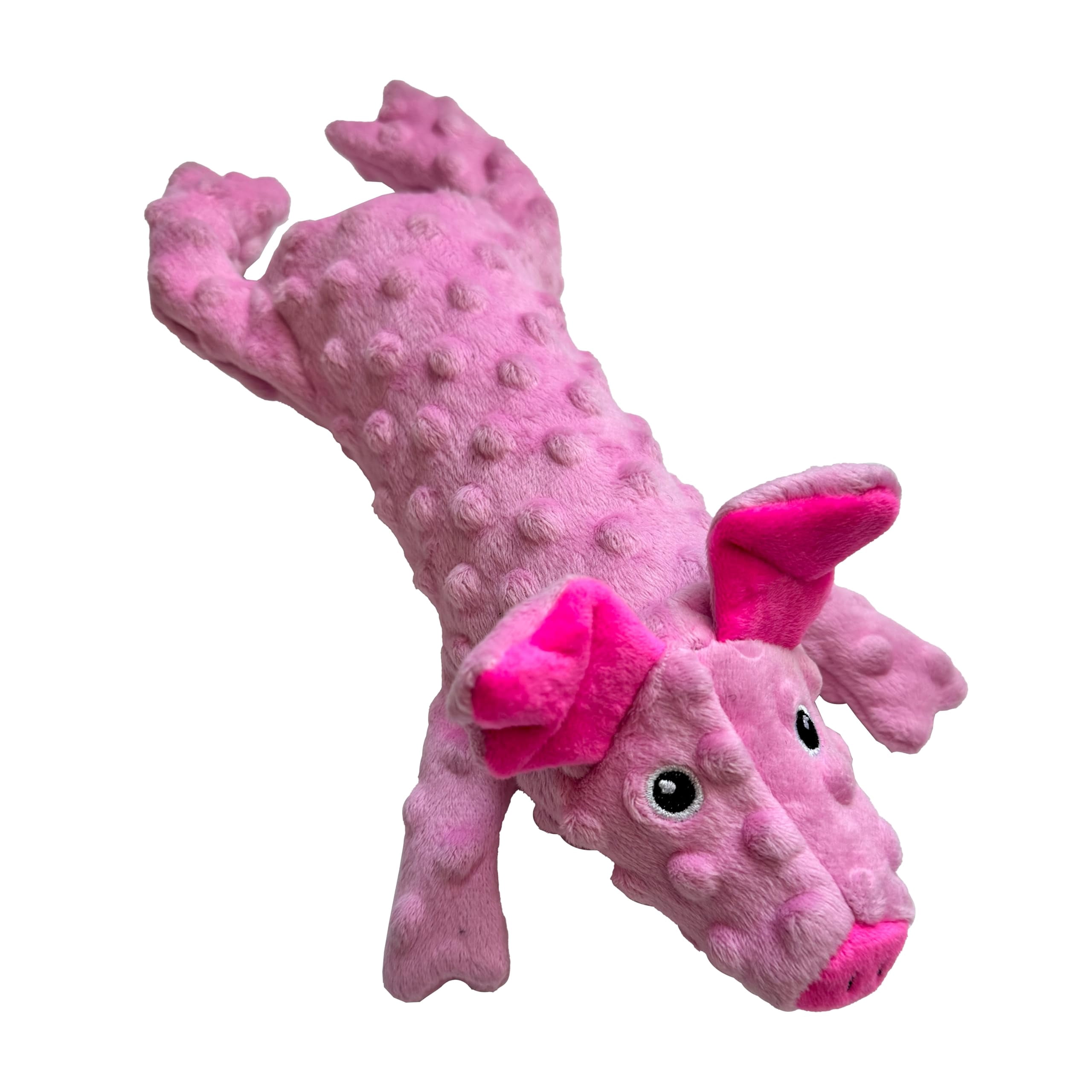 SPOT Skinneeez Extreme Stuffers Pig Dog Toy with Squeaker & Rip-Stop Mesh Lining, for Small to Medium Puppies & Dogs, 14 Inch