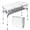 Silver, variant on Black Aluminum Folding Camping Table 3 Adjustable Heights Multi-Use Outdoor Indoor