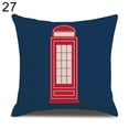 thumbnail image 1 of HEVIRGO Housse de Coussin en Lin avec Motifs de Drapeaux de Londres, 1 of 10