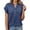 C-Blue39, variant on Womens Summer Top Batwing Short Sleeve T Shirt Soft Texture Ribbed Relaxed Fit Button Up Solid Color Stylish Tops