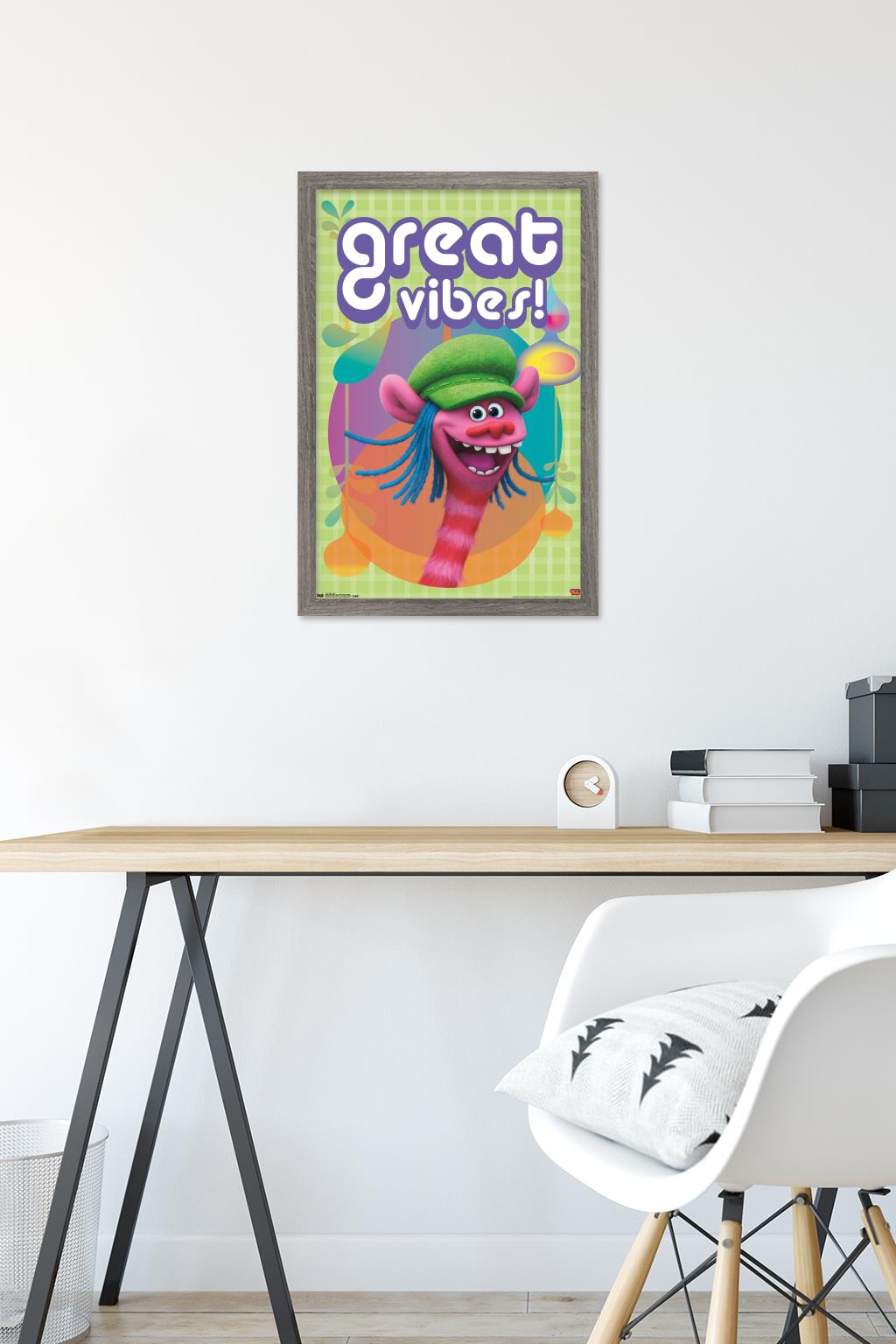 DreamWorks Trolls - Vibes Wall Poster, 14.725" x 22.375", Framed