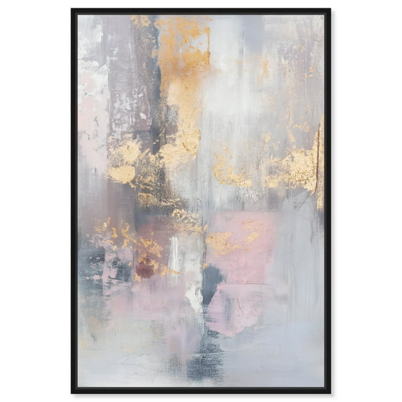 Refreshing Boho Elegant Abstract Canvas Wall Art by Art Remedy, Black Floater Frame, 10"x15"