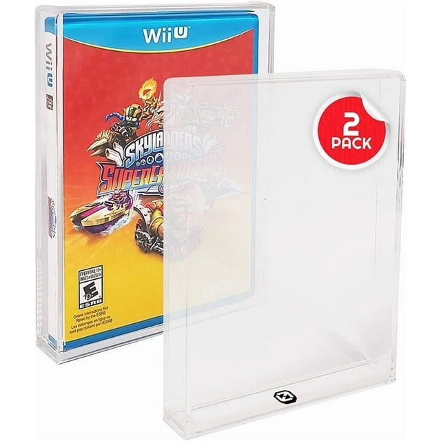 EVORETRO 2-Pack Acrylic Game Cases – Clear Protective Display Box for PS2, Xbox, Wii, GameCube & PlayStation Games, Dustproof Scratch-Resistant Storage