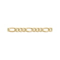 thumbnail image 5 of Gem & Harmony Figaro Chain Necklace in 14K Yellow Gold 20 inches (7.30 mm) for Men, 5 of 7