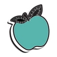 thumbnail image 2 of Ashley Productions Magnetic Whiteboard Eraser, Teal Apple with Chalk Loop Leaves, Pack of 6, 2 of 3