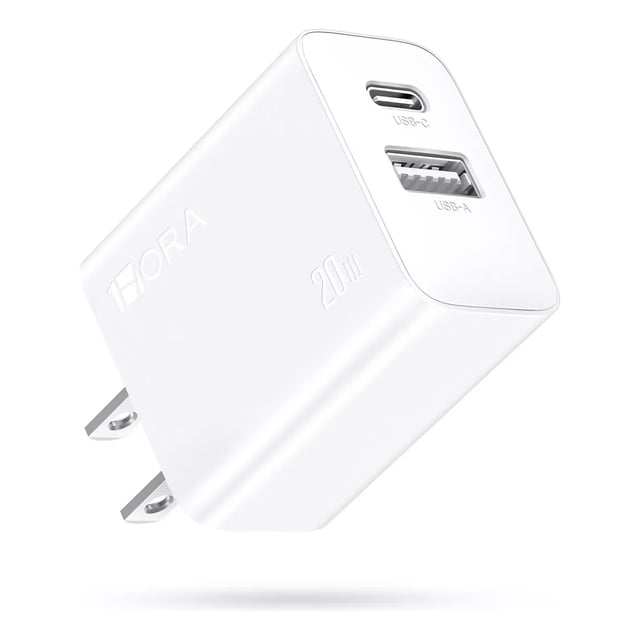 Cargador Turbo Dual USB A y Tipo C 20W 1Hora
