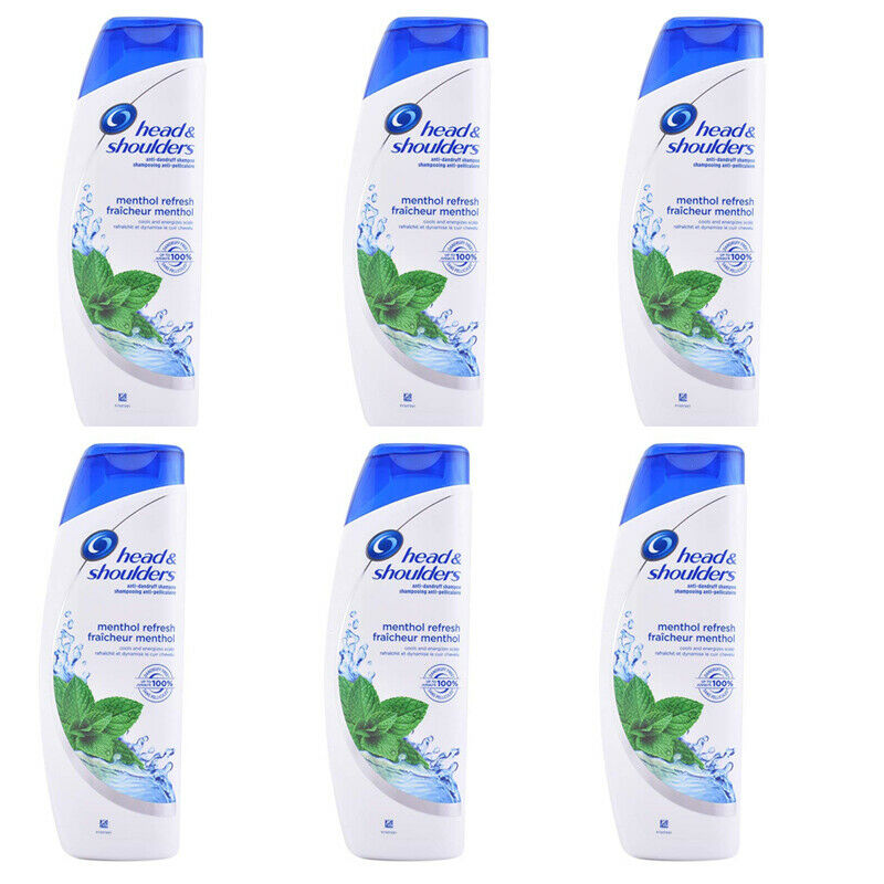 6 Pack Head & Shoulder Menthol Refresh AntiDandruff Shampoo, 200ML/ 6.