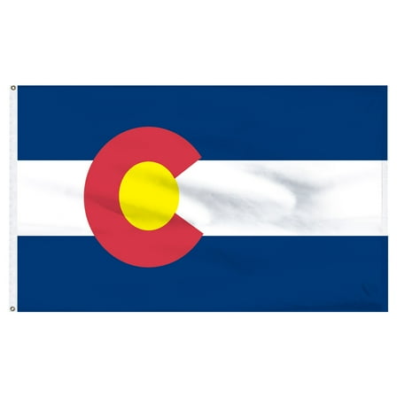 Colorado 4x6ft Nylon Flag with Pole Hem Only - Banner