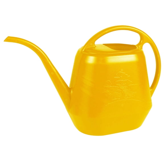 Bloem Aqua Rite 1.1 Gallon (144 Fl Oz) Earthy Yellow Resin Watering Can for Indoor and Outdoor Use