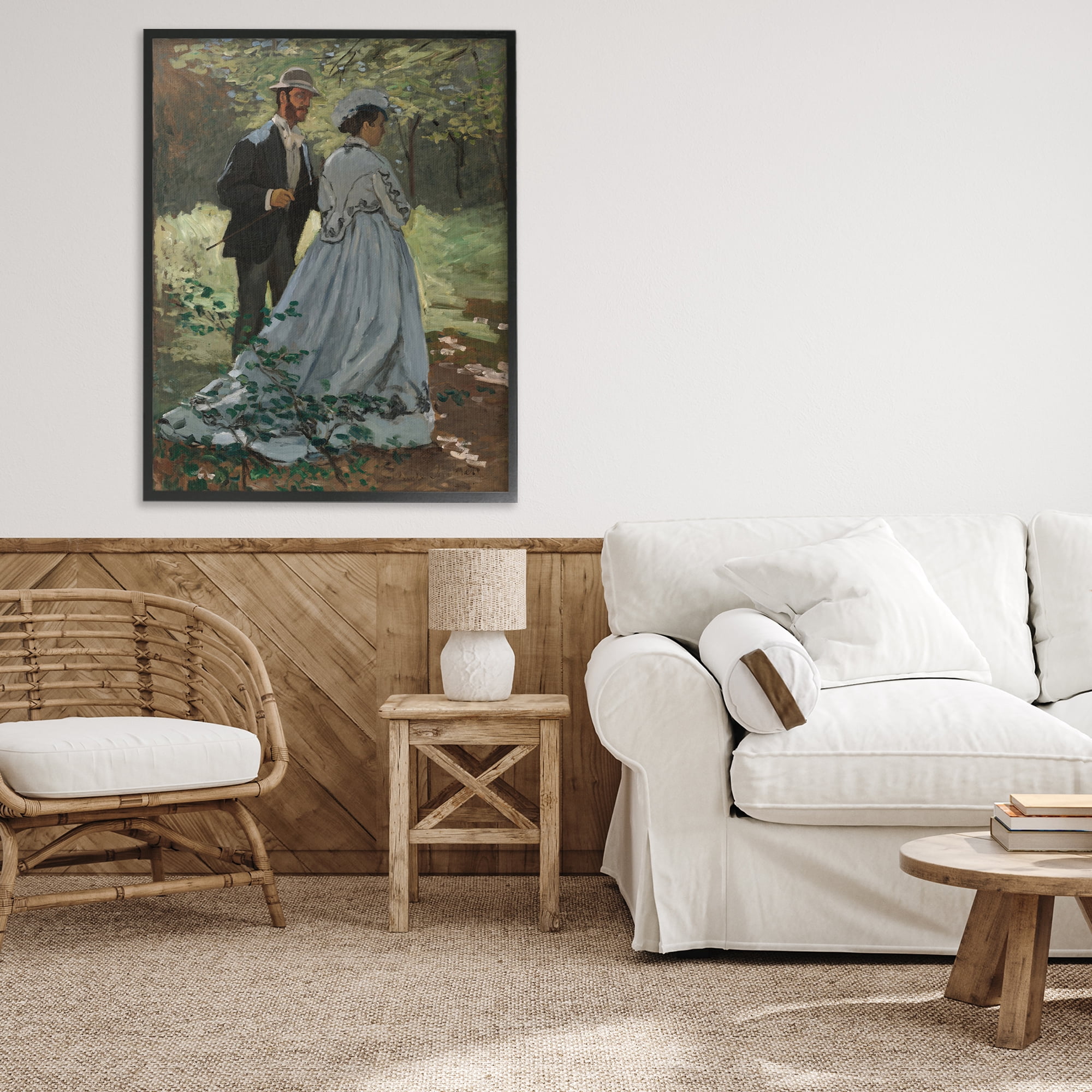 Stupell Industries Bazille & Camille in Nature Black Framed Giclee Art, design by Tina LeCour