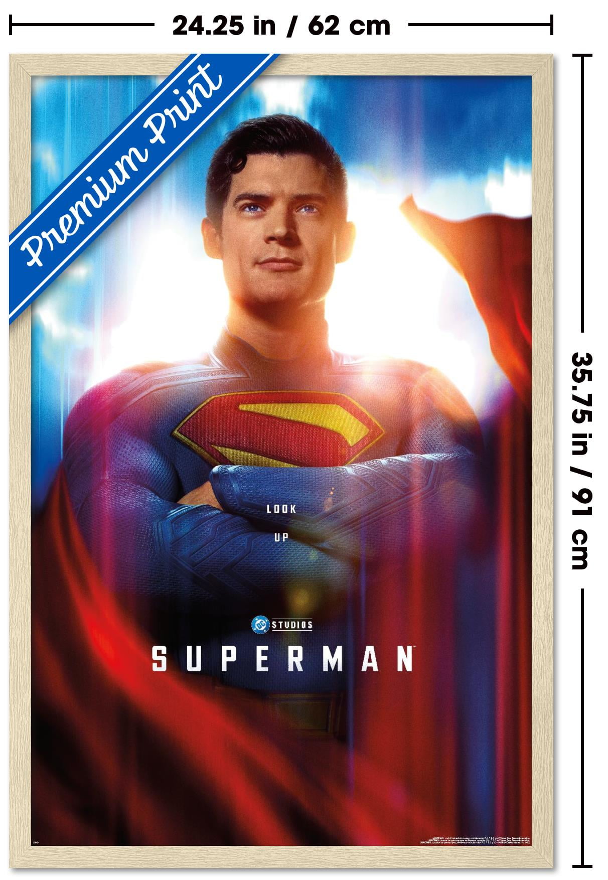 DC Studios Superman (2025) - Close-Up One Sheet Wall Poster, 22.375" x 34" Framed