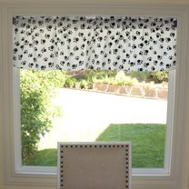 Cotton Window Valance Animal Paw Print 58 Inch Wide