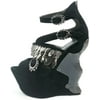 Hades Shoes Leia 6 Heel with 2 black suede platform Black / 7